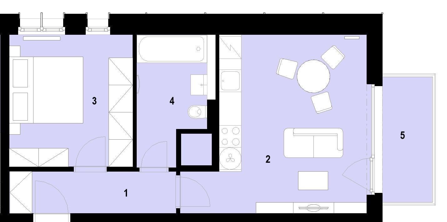 Prodej byt 2+kk - Plynárenská  , Brno, 47 m²