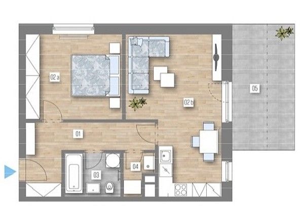 2+kk, Strážovická, Praha 5 - Zličín, 55 m² - 2
