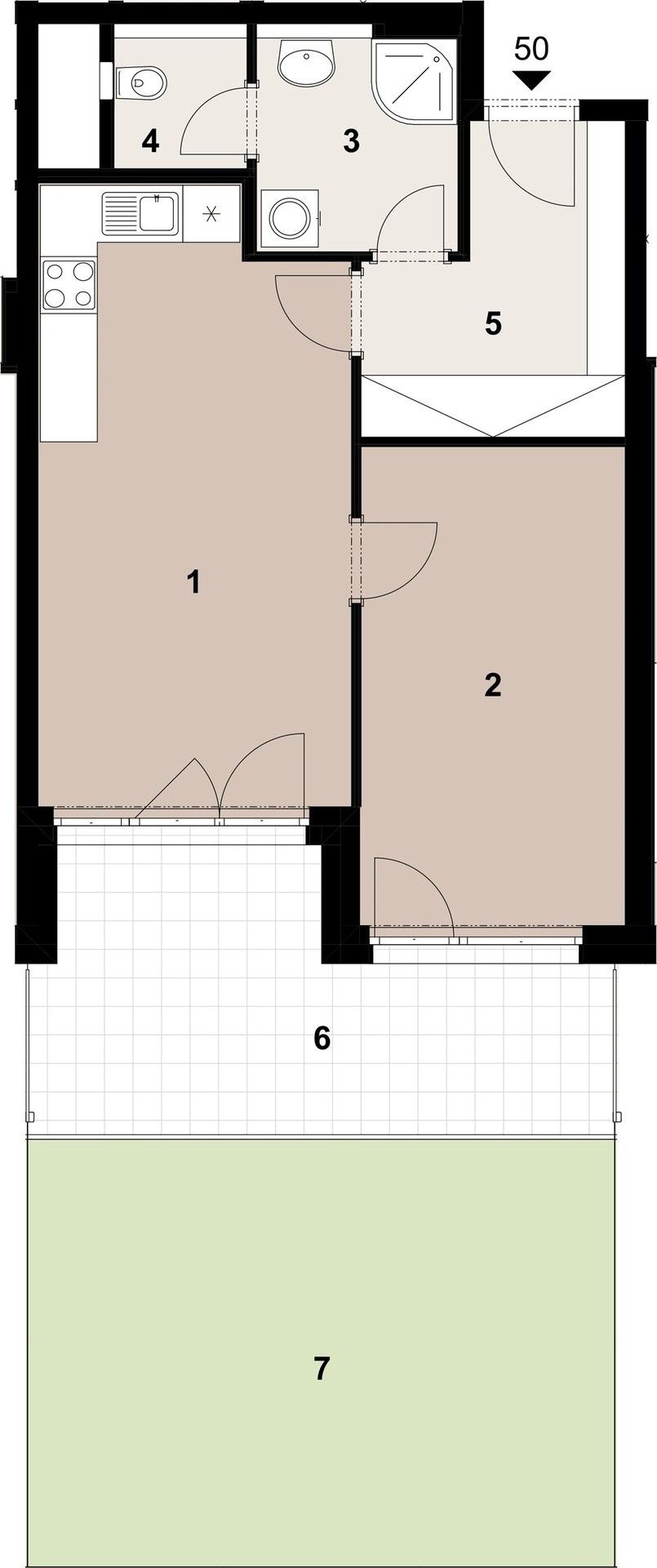 Prodej byt 2+kk - Poděbradská, Praha, 49 m²