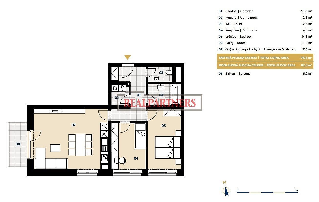 3+kk, Statenice, okres Praha-západ, Středočeský kraj, 88 m² - 2