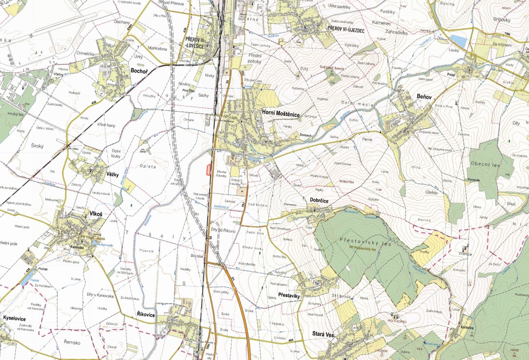 Zemědělské pozemky, Horní Moštěnice - 2