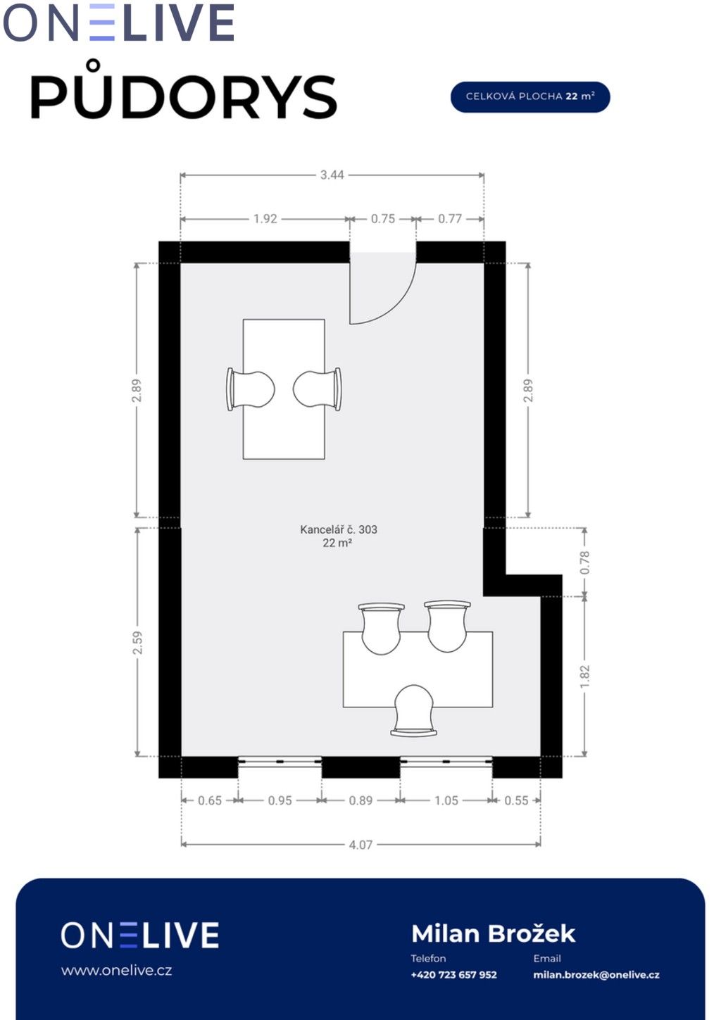 Kancelář · 22 m² · Skrétova, Plzeň Jižní Předměstí - 3