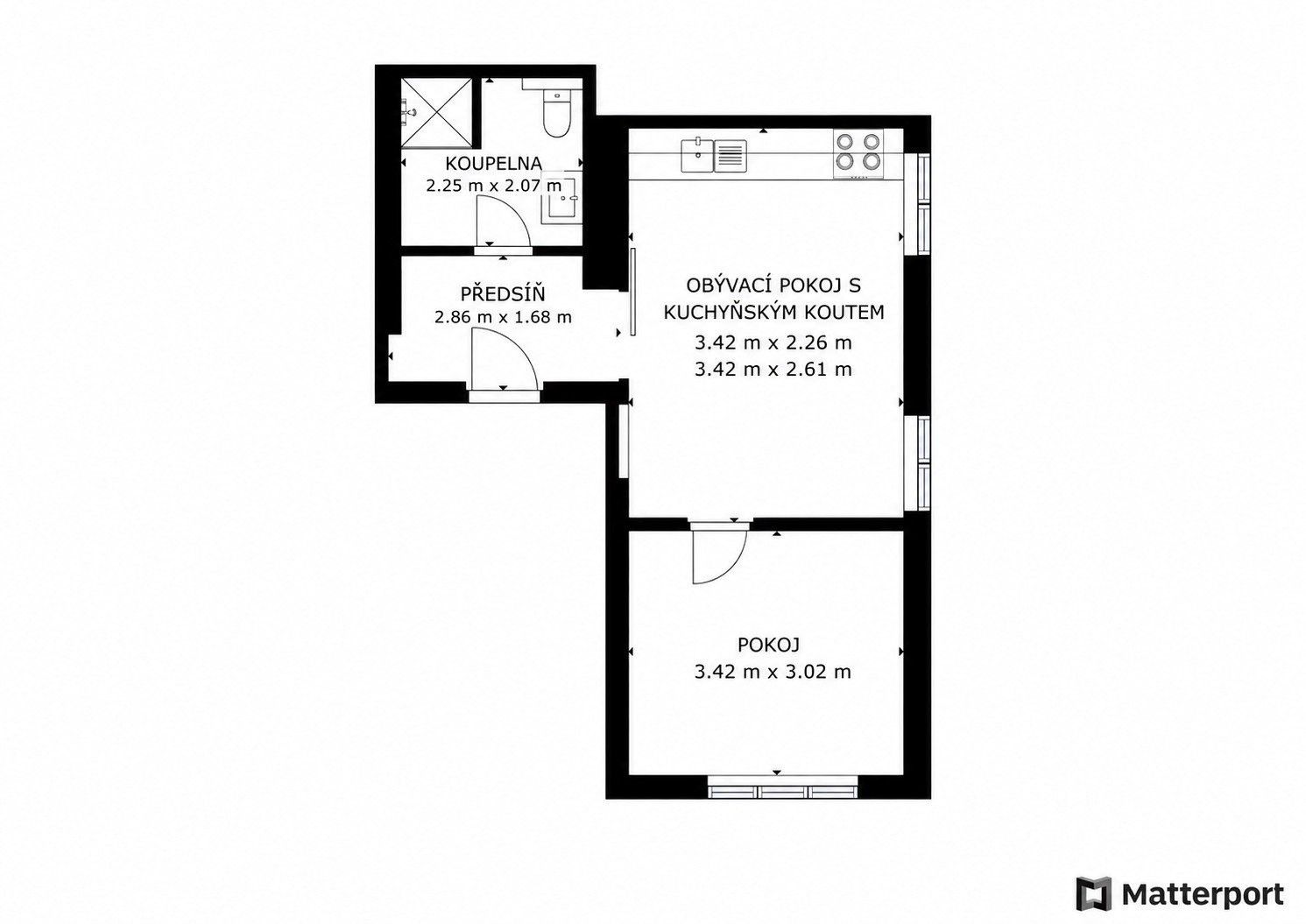 2+kk, Na Parkáně 366, Beroun Beroun-Město, 38 m² - 2