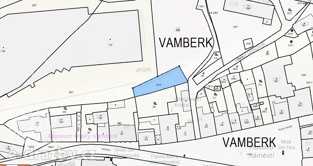 Prodej pozemek - Vamberk, 516 m²