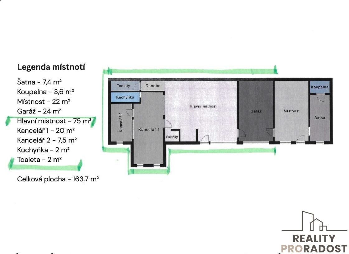 Pronájem obchodní prostory - Kolískova 3842, Hodonín, 130 m² - 5