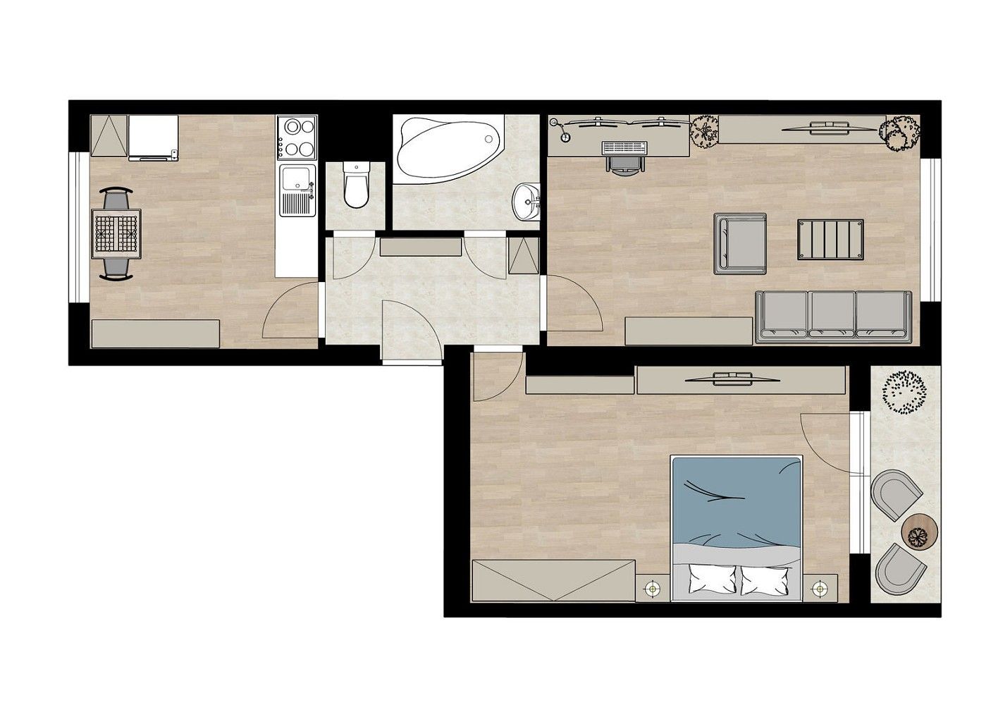 2+1, Tábor, Jihočeský kraj, 67 m² - 2