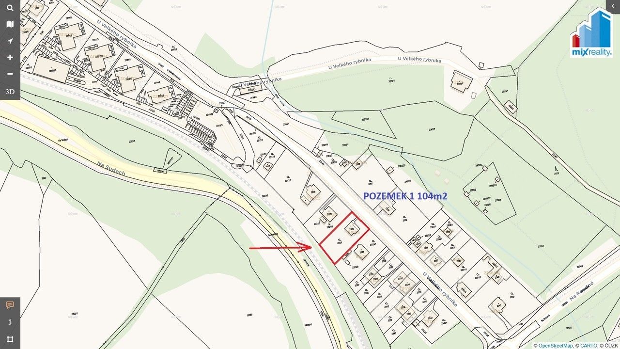 Pozemky pro bydlení, U Velkého rybníka, Plzeň, 1 104 m² - 2