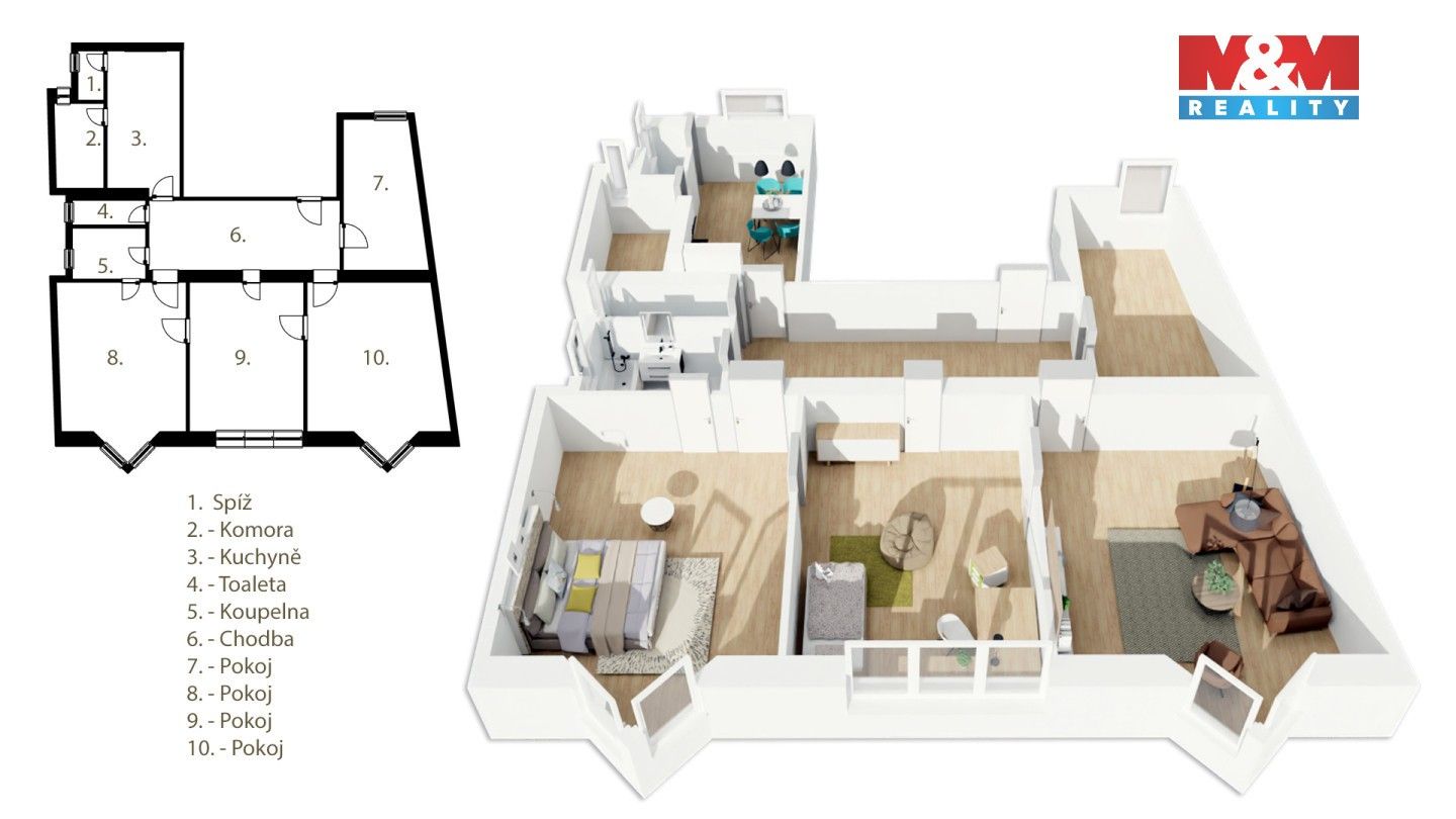 Pronájem byt 4+1 - Odboje, Český Těšín, 105 m²