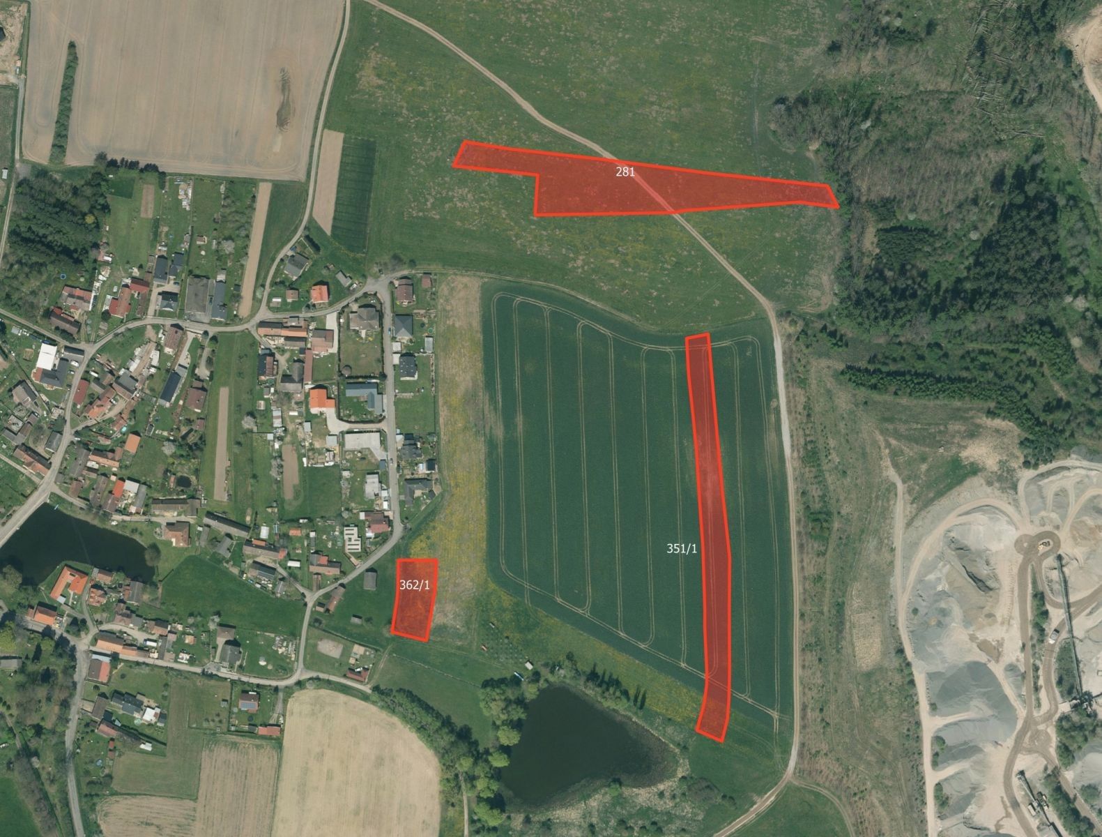 Zemědělské pozemky, Dražičky