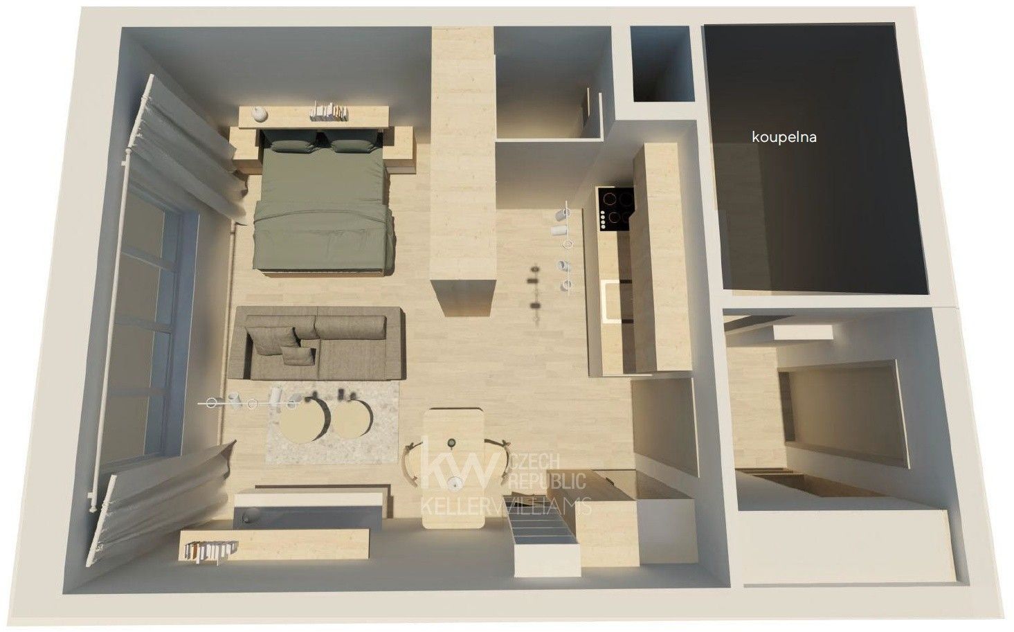 Pronájem byt 1+kk - Švermova, Liberec, 39 m²