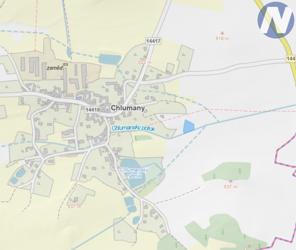 Ostatní, Chlumany, 2 447 m² - 2