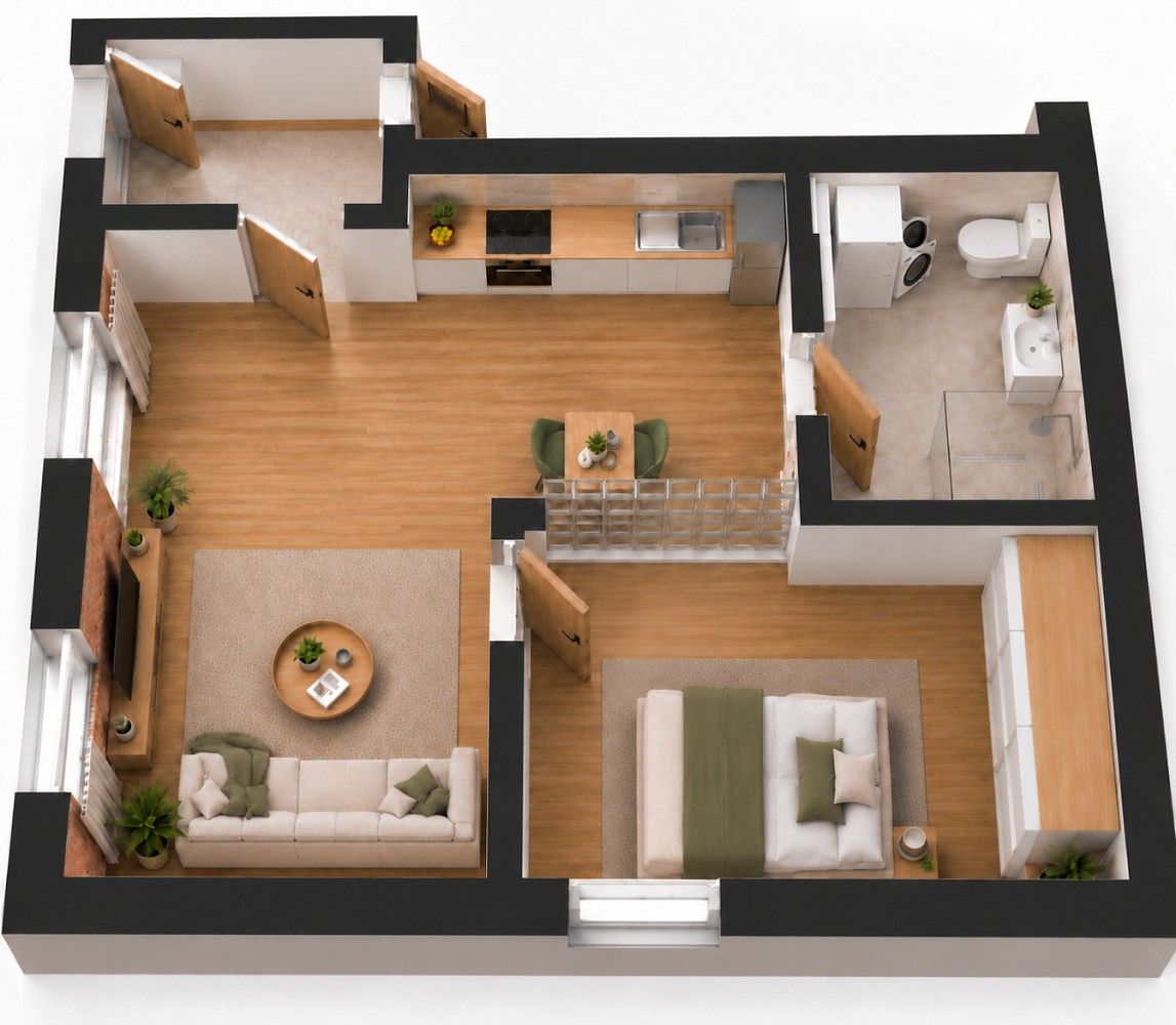 2+kk, 1. máje, Albrechtice nad Orlicí, okres Rychnov nad Kněžnou, 35 m² - 2