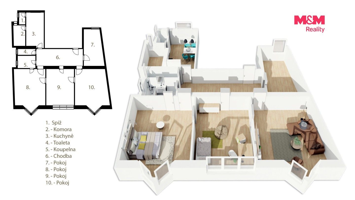 Byt 4+1 · 105 m² · Odboje, Český Těšín - 4