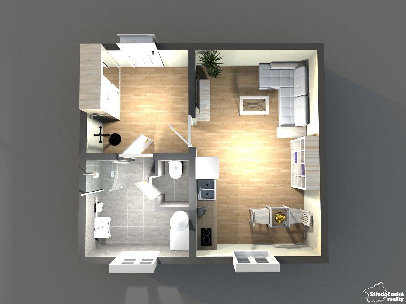 Byt 1+kk · 38 m² · Mšené-lázně, okres Litoměřice, Ústecký kraj - 3