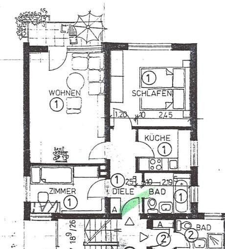 2+kk, Gräfelfing Gräfelfing Bayern 82166, 56 m² - 1