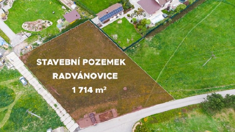 Pozemky pro bydlení, Radvánovice, Karlovice, 1 714 m²