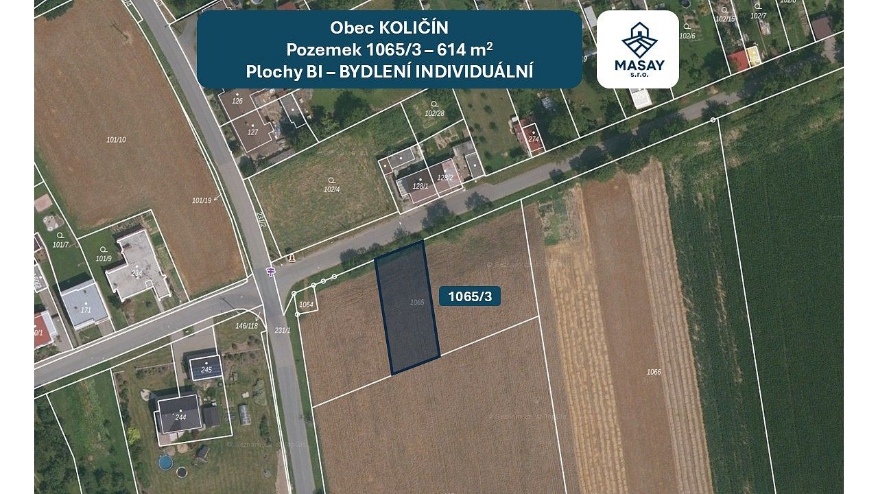 Pozemek pro bydlení, 612 m²