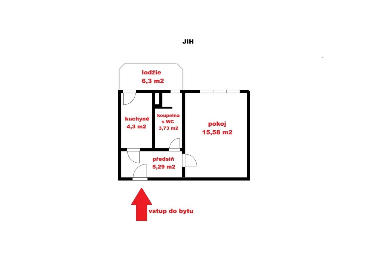 Byt 1+1 · 40 m² · Angela Kančeva, Tábor - 3