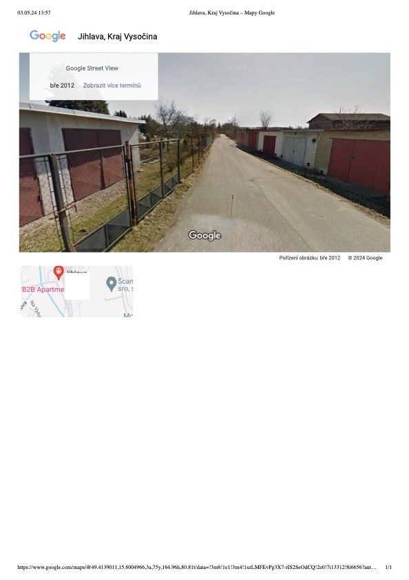 Garáže, Jihlava, 586 01, 24 m²