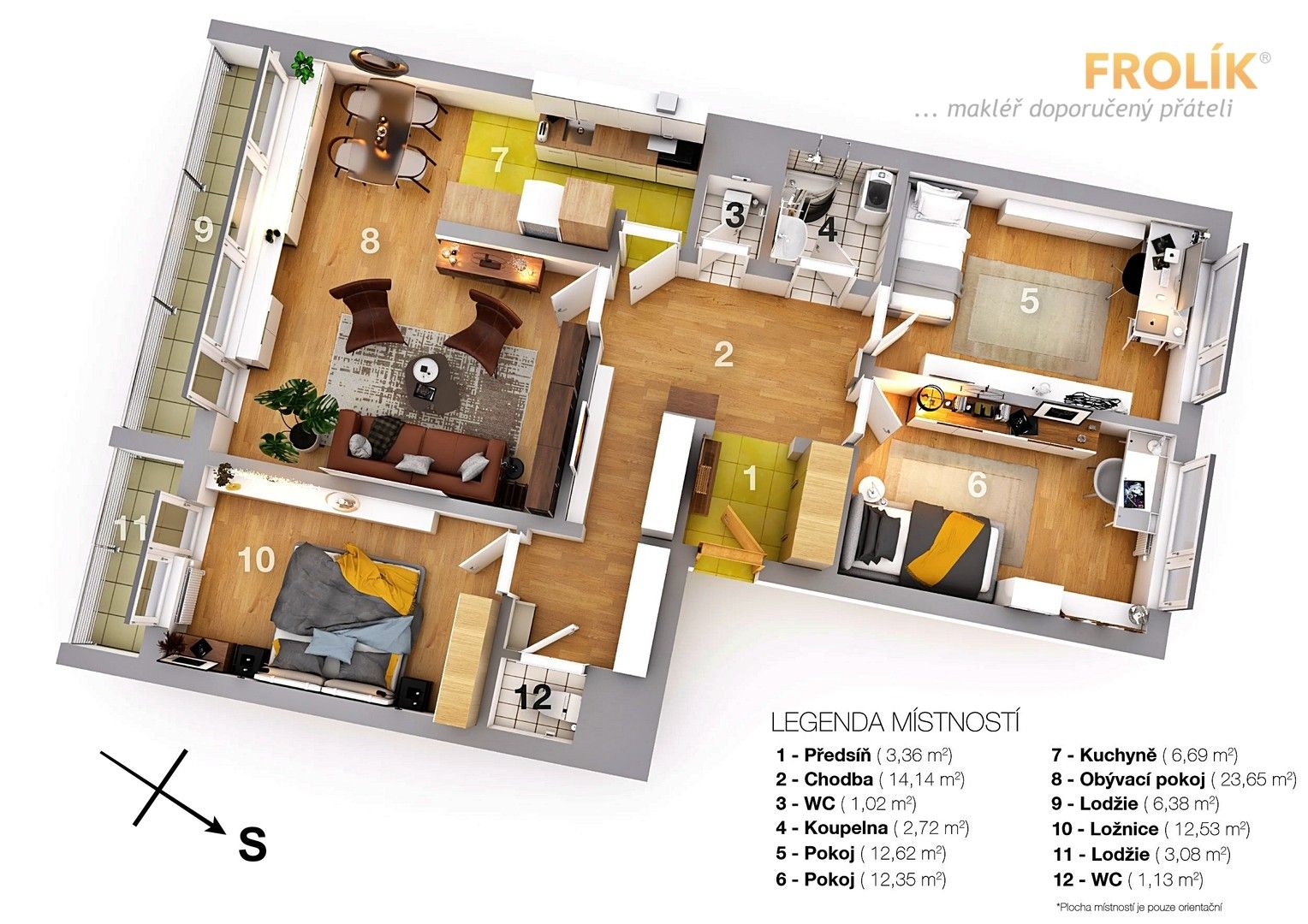 Pronájem byt 4+kk - Dědinská, Praha, 90 m²