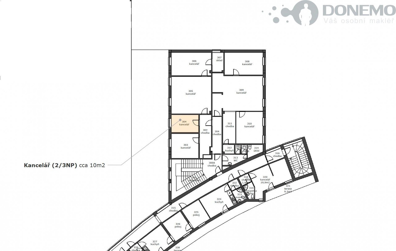 Kancelář · 10 m² · Dolní hejčínská, Olomouc - Nová Ulice - 3
