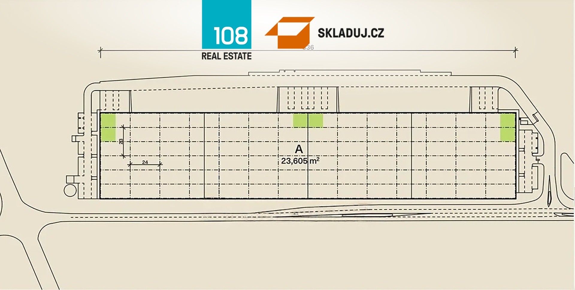 Sklad · 23 605 m² · Ledce - 3