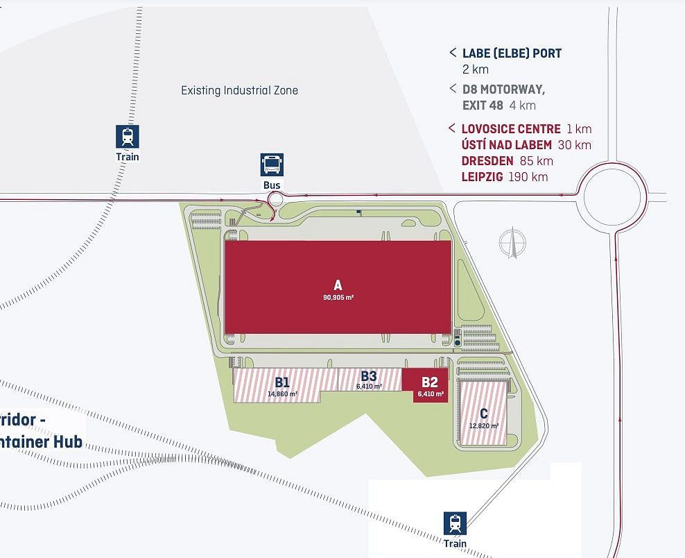 Pronájem kancelář - Píšťany, okres Litoměřice, Ústecký kraj, 6 563 m² - 5