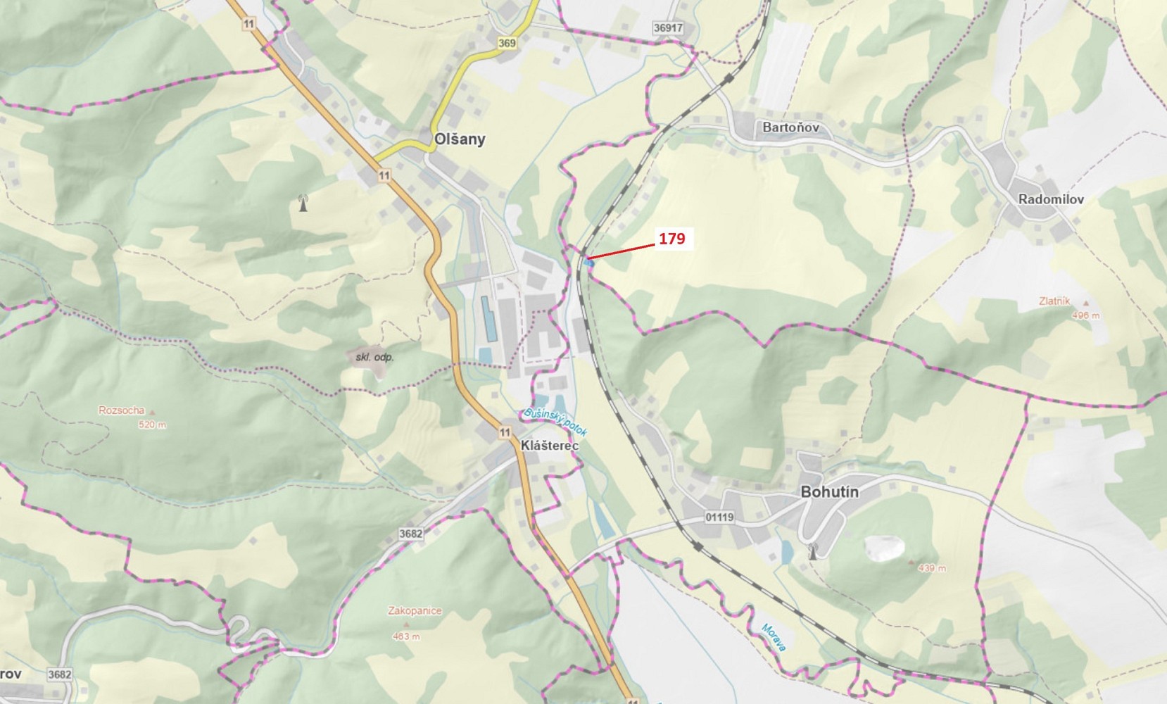 Les, 939 m²