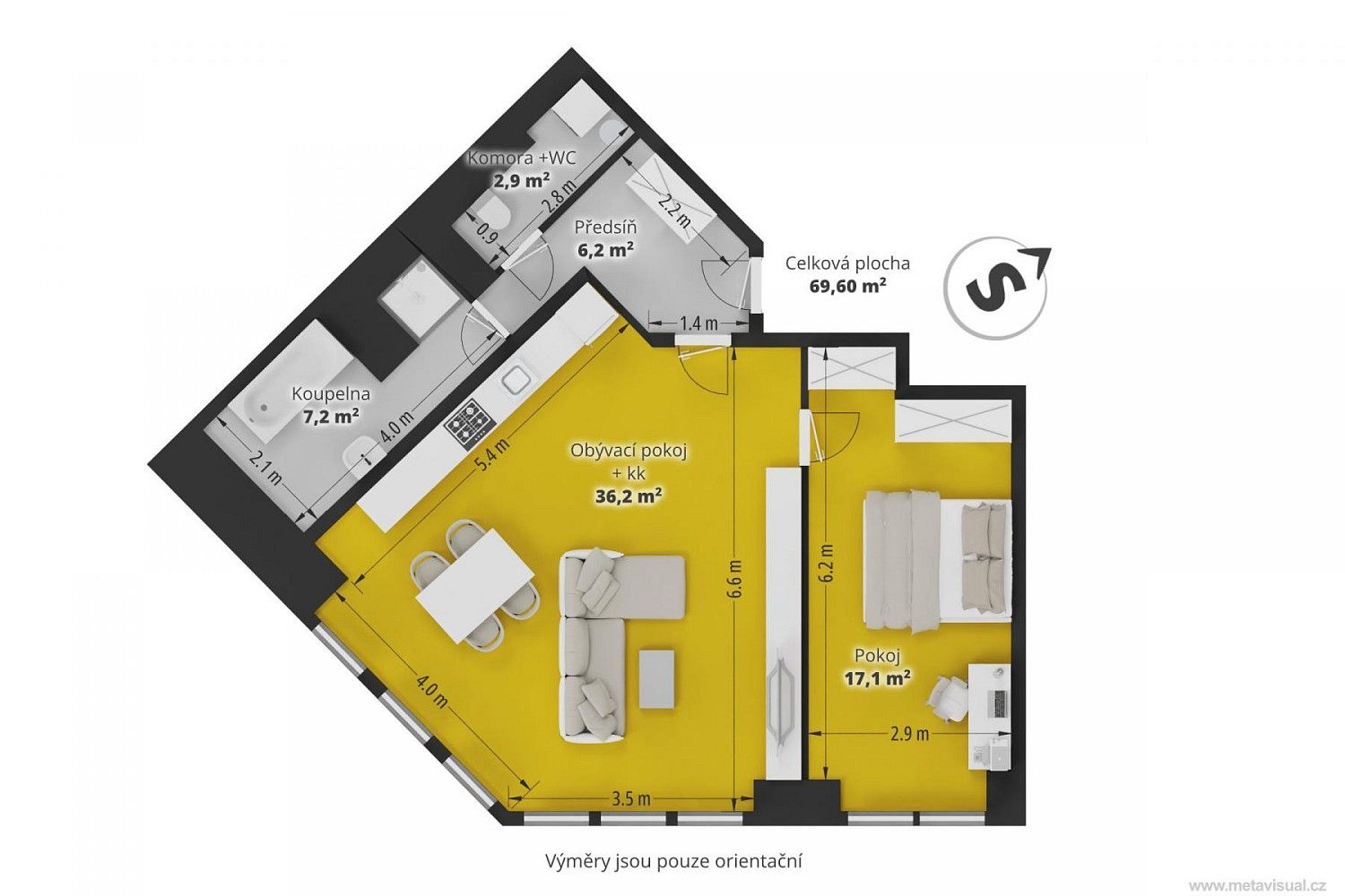 Byt 2+kk · 70 m² · Praha - Strašnice, okres Praha 10, Hlavní město Praha - 3