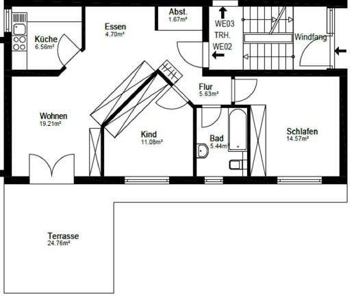 3+1, , Hessen, 75 m² - 2