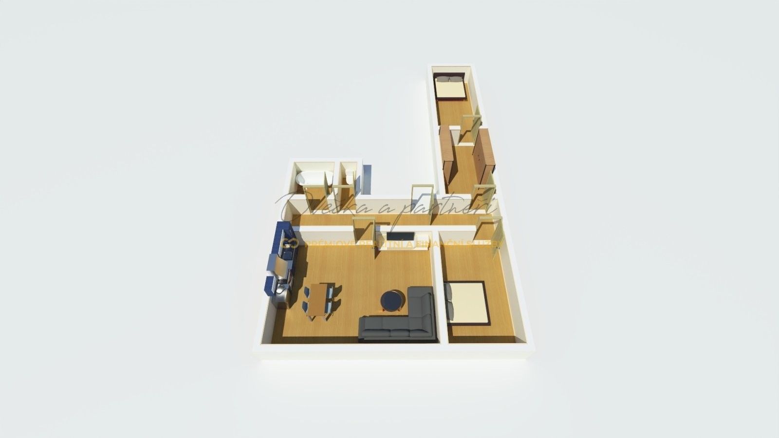 Pronájem byt 3+kk - Alšovo nám., Písek, 96 m²