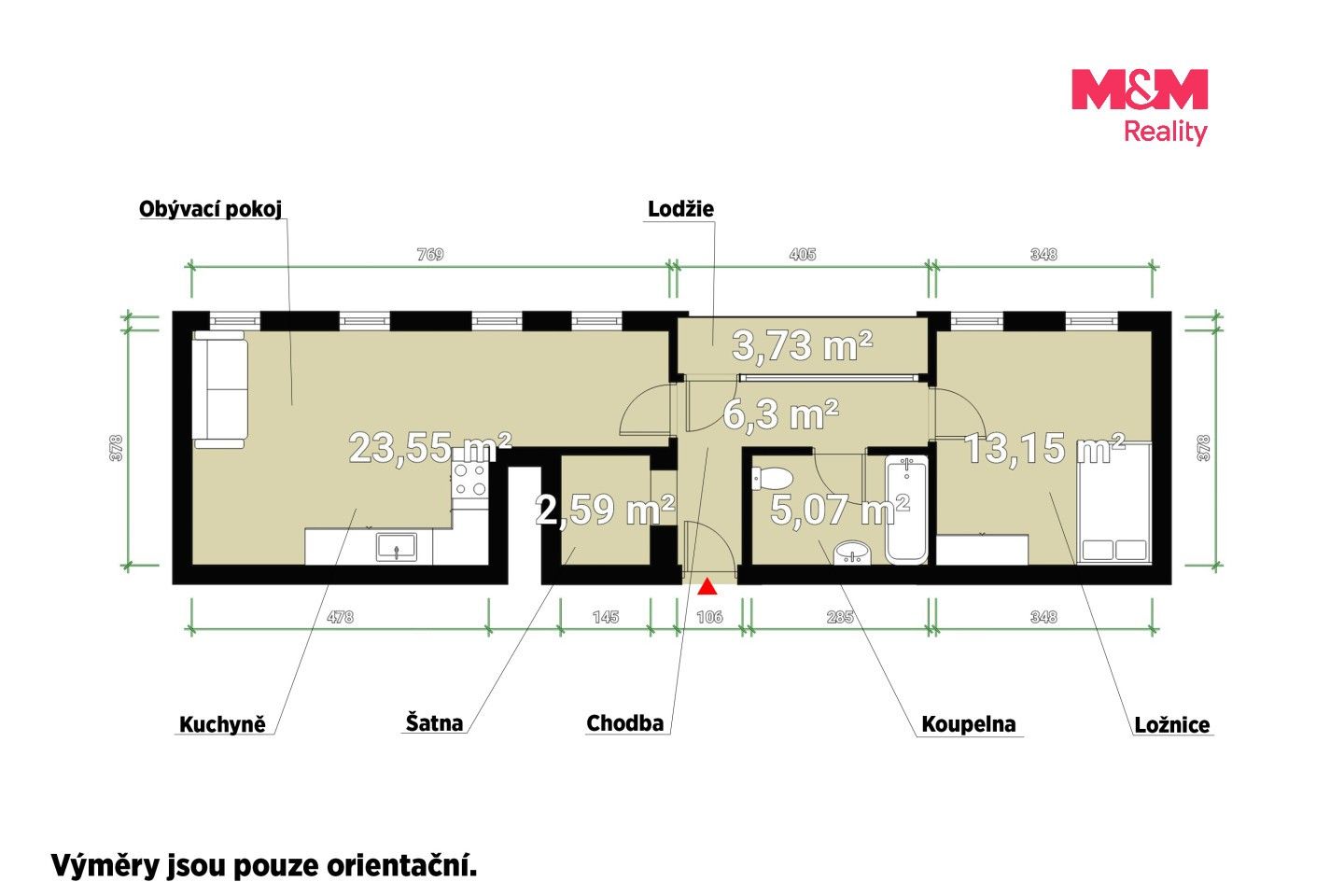2+kk, Sladová, Plzeň, 54 m² - 2