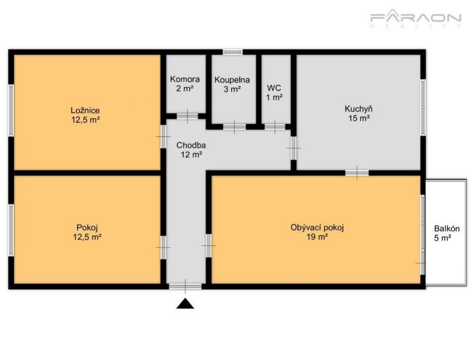 3+1, Na Třebešíně, Praha, 77 m² - 2