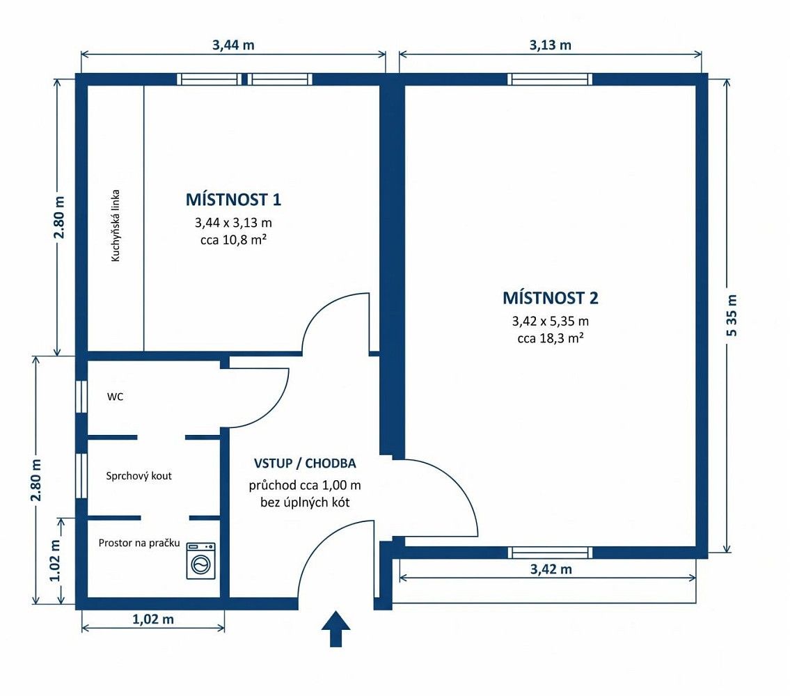Byt 2+kk · 36 m² · Štětí, okres Litoměřice, Ústecký kraj - 3