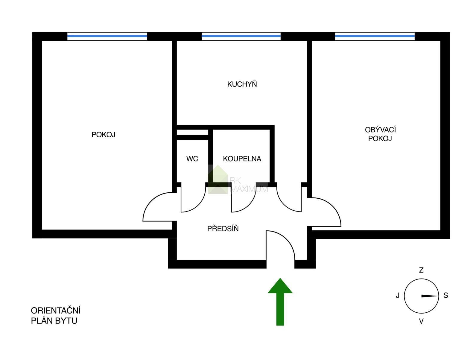 2+1, Bydžovského, Praha, 54 m² - 2