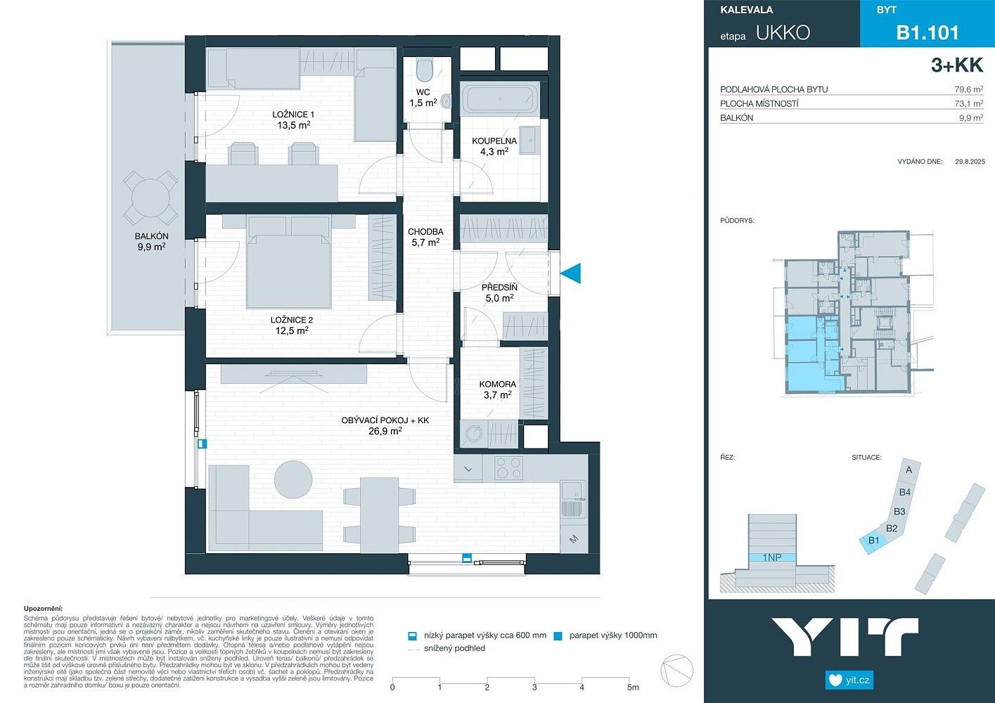 Prodej byt 3+kk - Brno, okres Brno-město, Jihomoravský kraj, 73 m² - 2