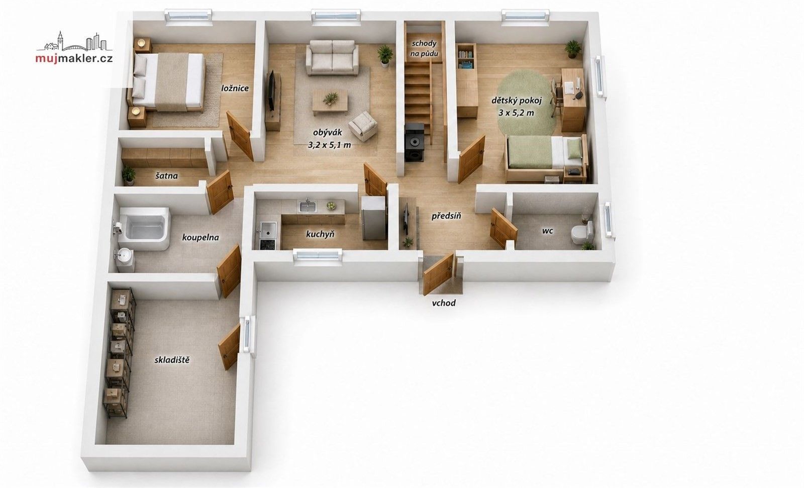 Rodinné domy, Řípec, 75 m² - 2