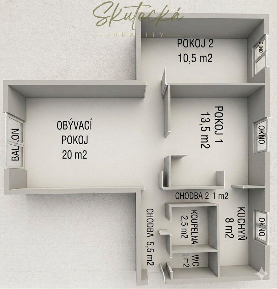 Byt 3+1 · 64 m² · Hodonín, Jihomoravský kraj - 3