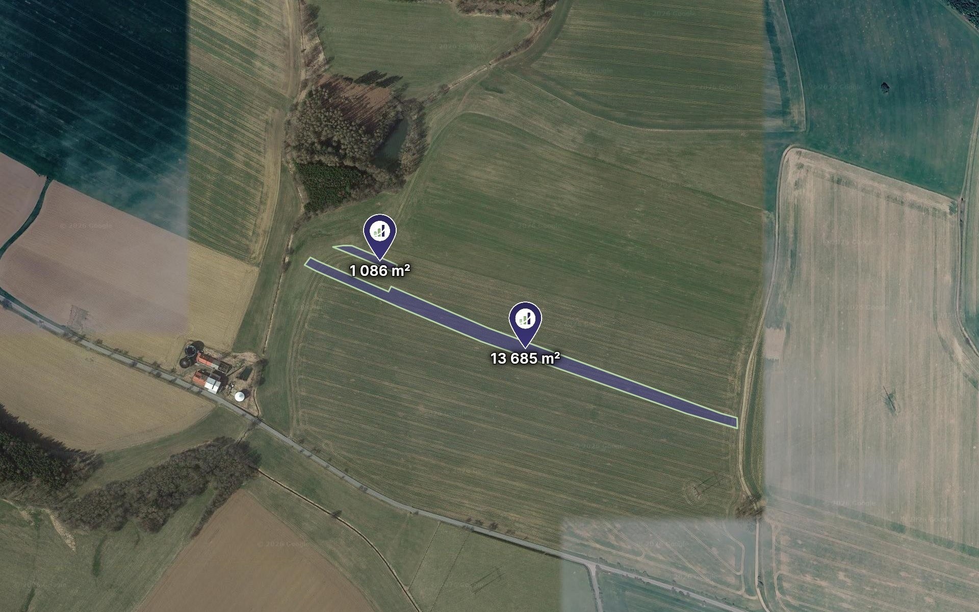 Zemědělské pozemky, Vepříkov, 7 386 m² - 1