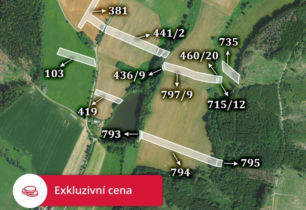 Prodej zemědělský pozemek - Bítovánky, Želetava, 15 090 m²