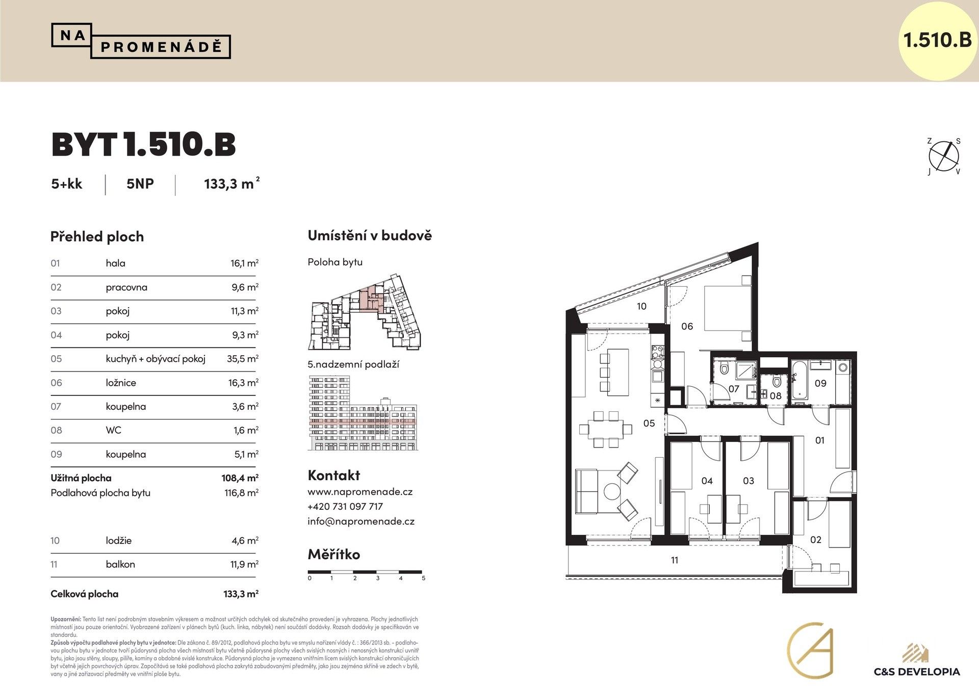 Prodej byt 5+kk - Brno Trnitá, 116 m² - 5