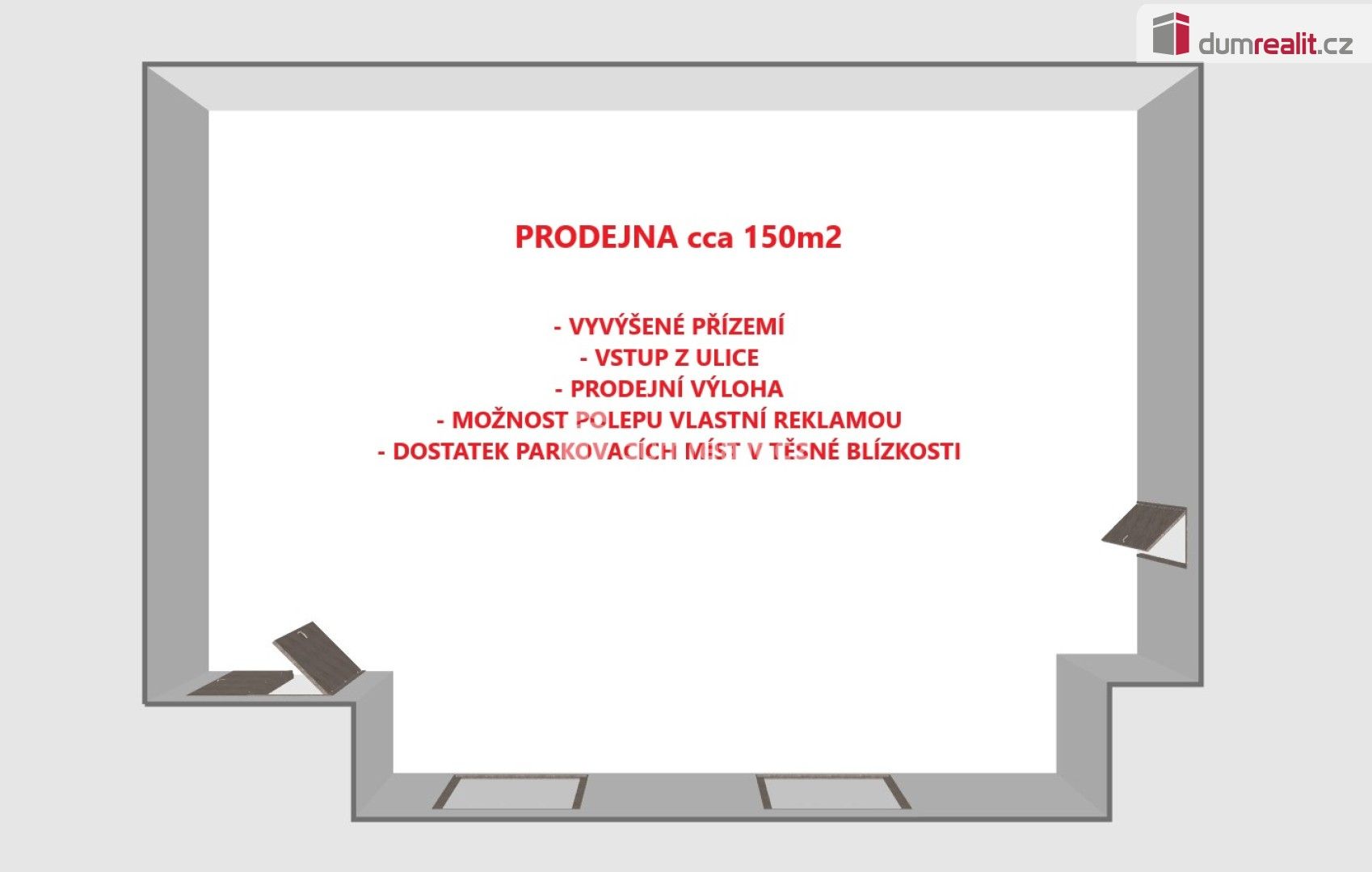 Pronájem obchodní prostory - Dolní Valy, Hodonín, 300 m²