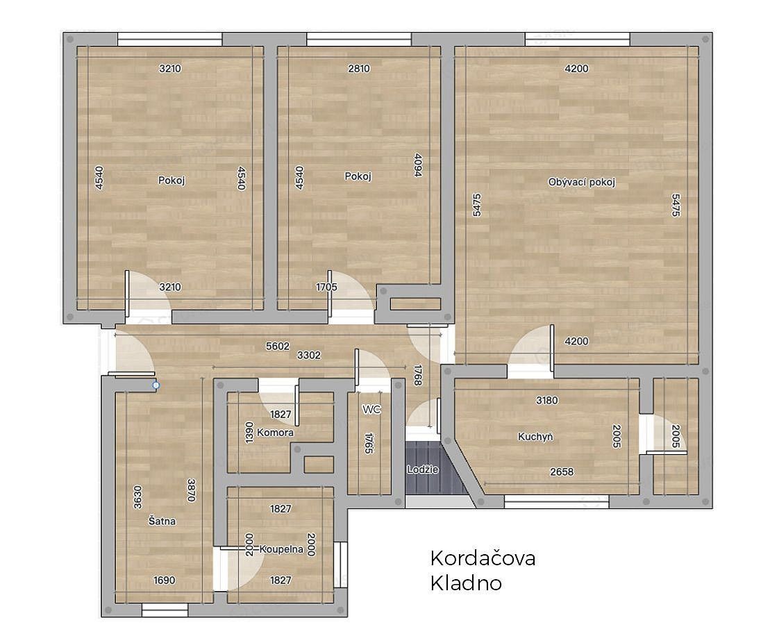 Byt 3+1 · 76 m² · Kordačova, Kladno - 3