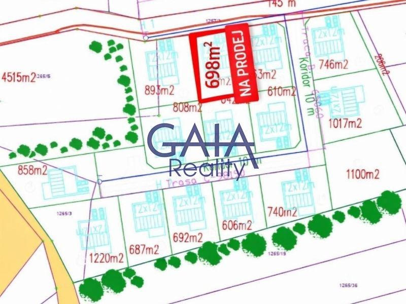 Pozemky pro bydlení, Strážovice, 698 m²