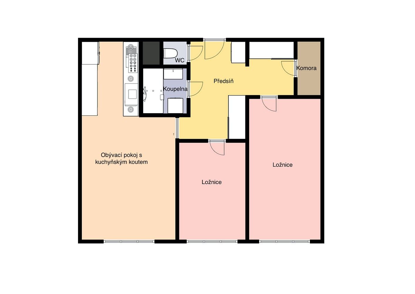 Byt 3+kk · 63,4 m² · Praha - Chodov, okres Praha 11, Hlavní město Praha - 3