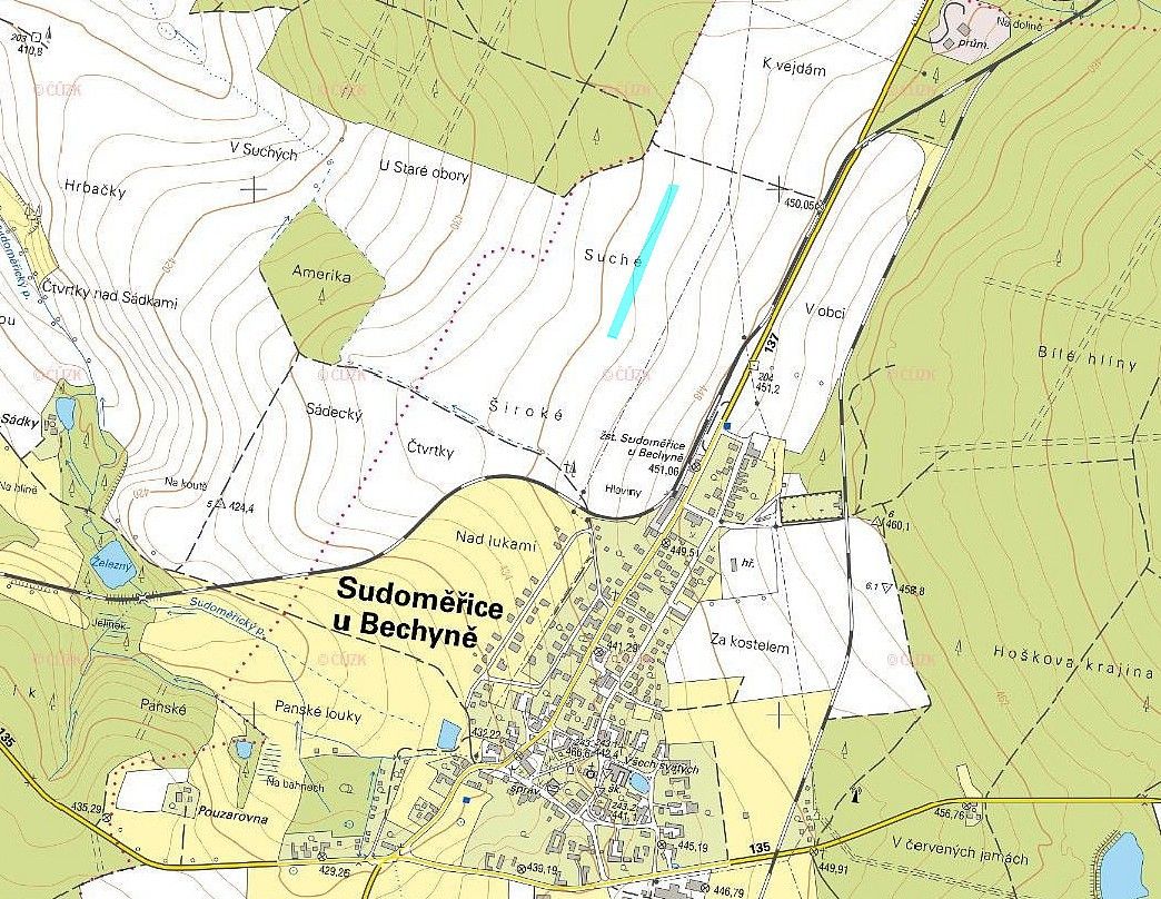 Zemědělské pozemky, Sudoměřice u Bechyně, okres Tábor, Jihočeský kraj - 2