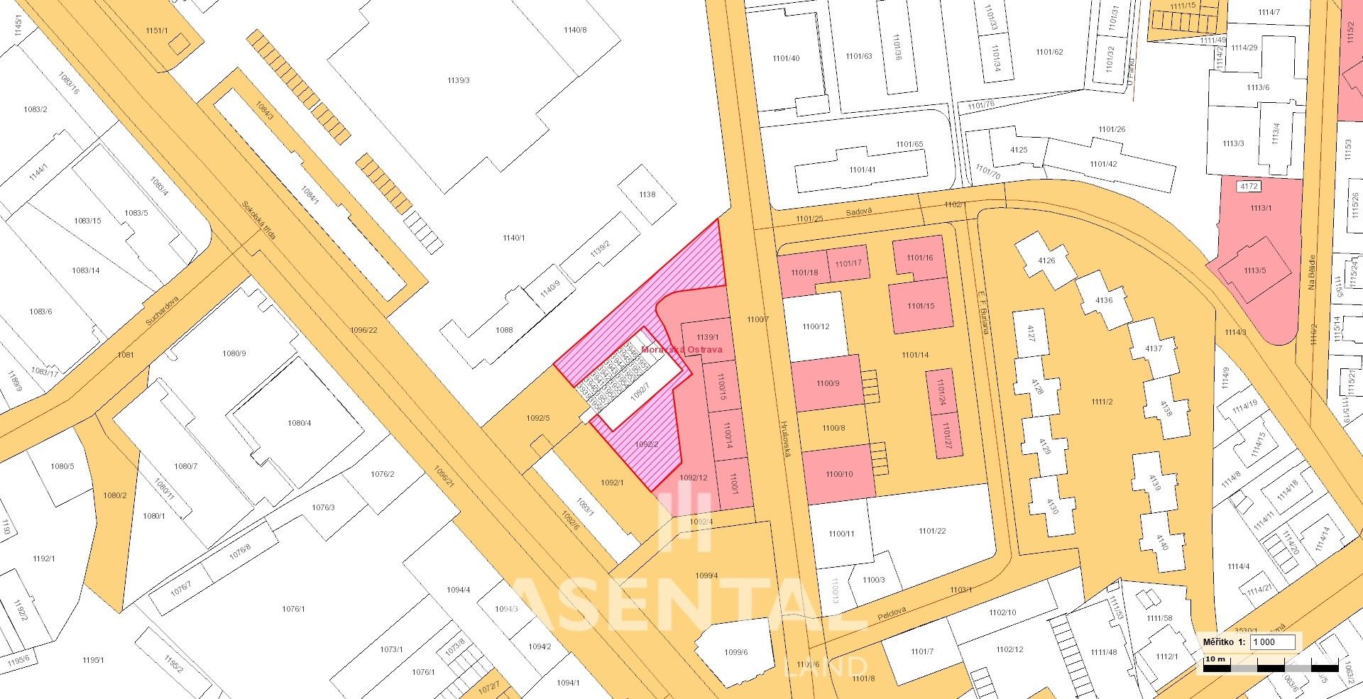 Prodej pozemek pro bydlení - Hrušovská, Ostrava