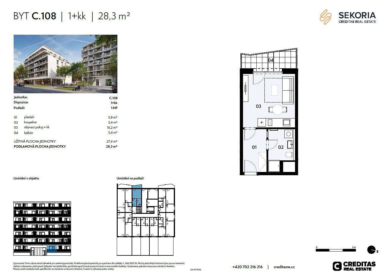 Prodej byt 1+kk - Brno - Královo Pole, 27 m² - 5