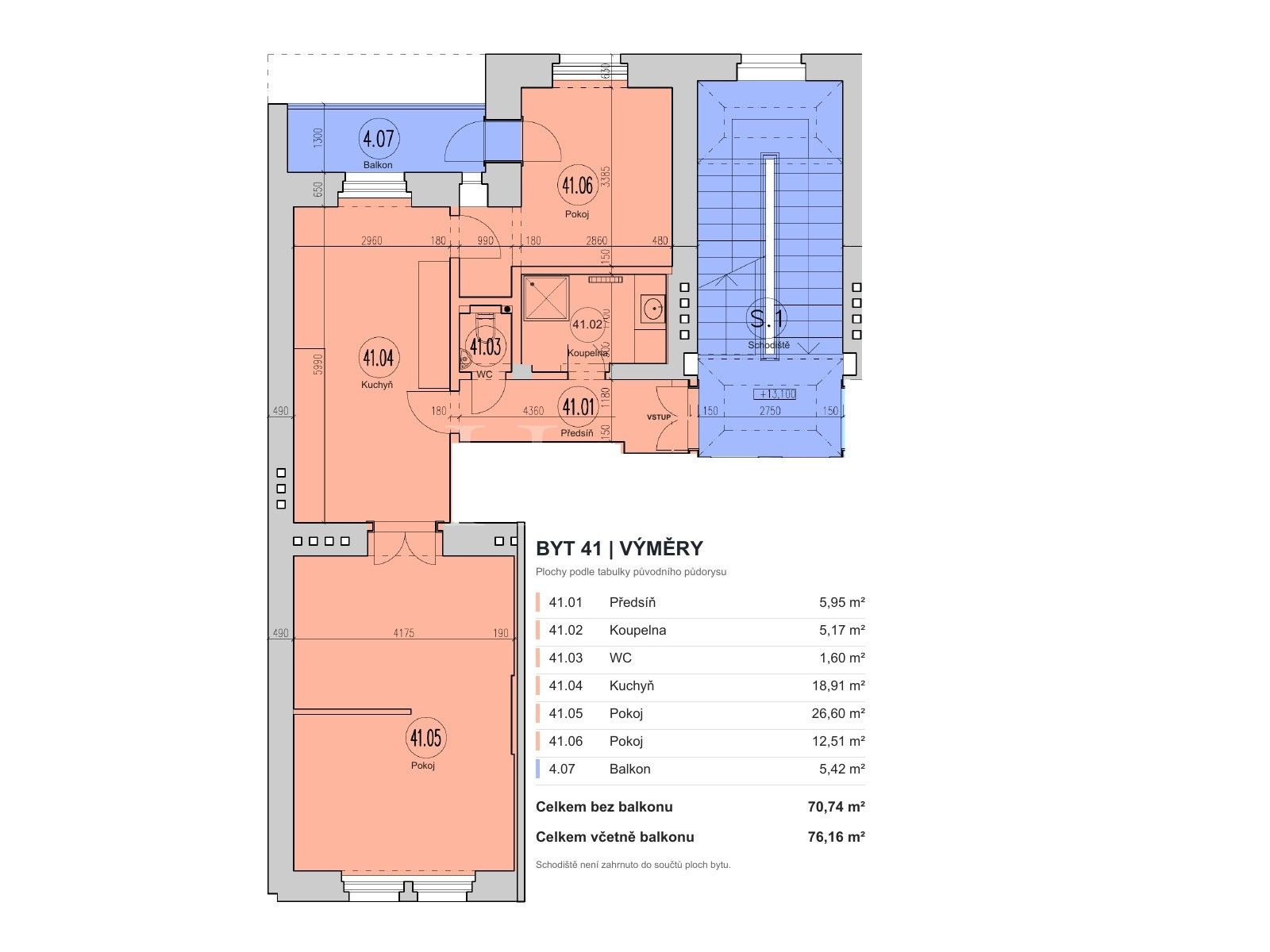 2+1, Na bělidle, Praha, 76 m² - 2