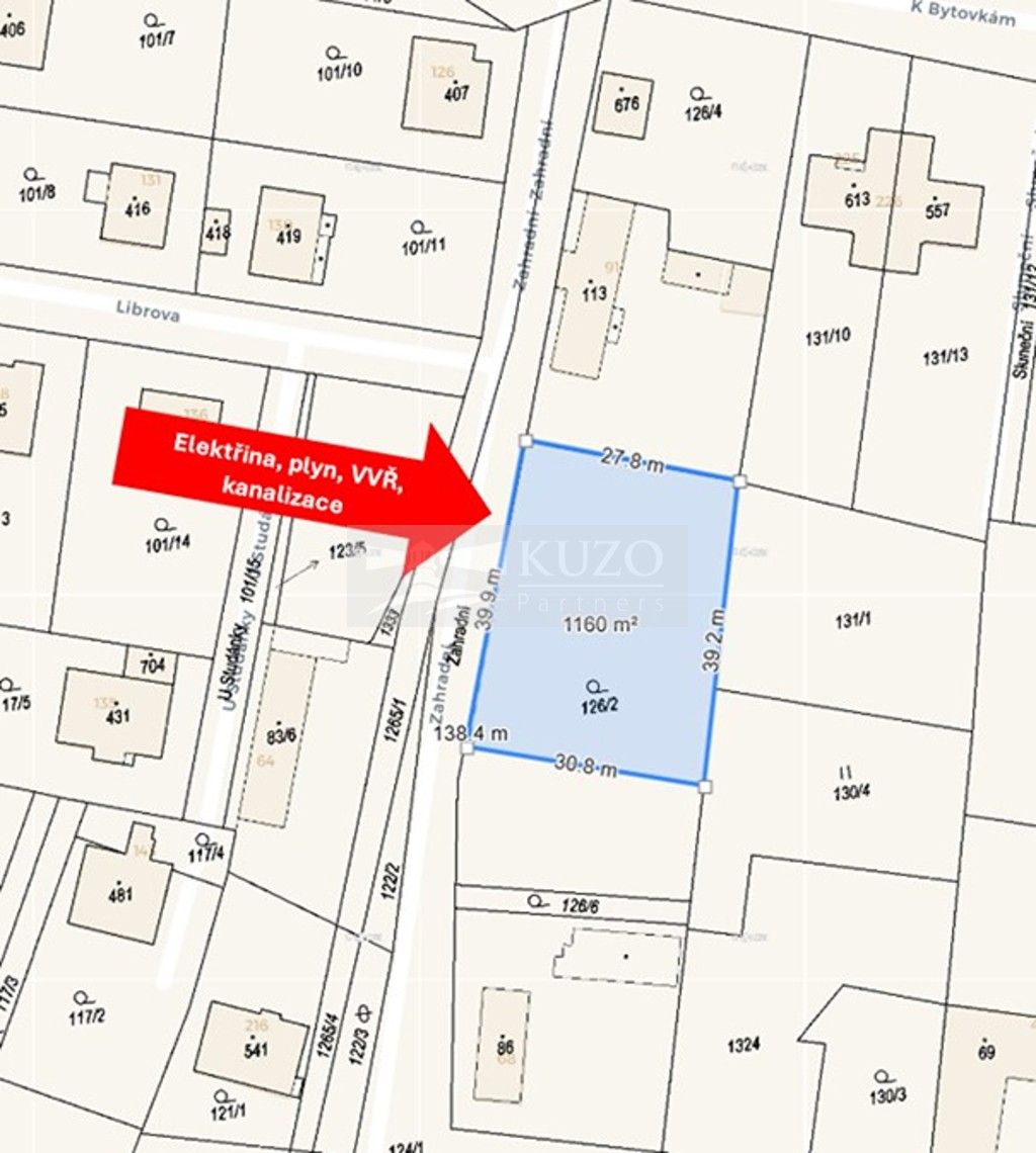 Pozemky pro bydlení, Kunice, 1 m²
